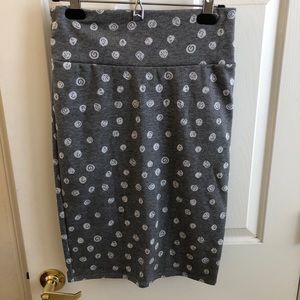Gray polka dot small Cassie skirt